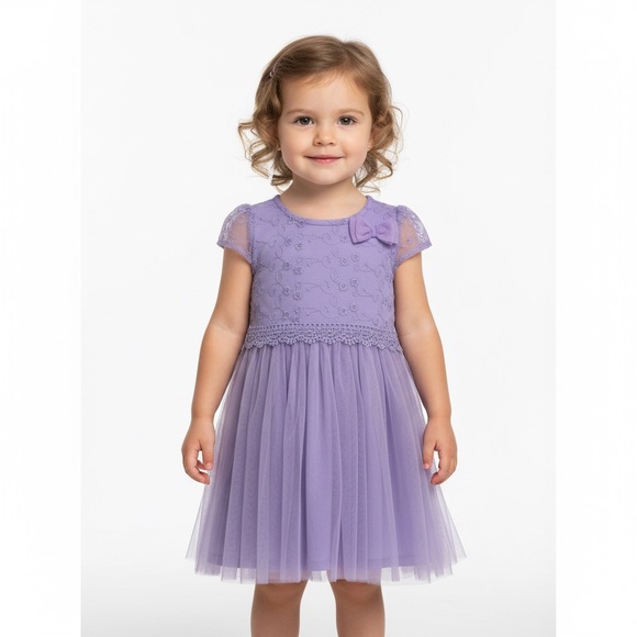Healthtex Purple Lace Kids Dress - Picture 1 of 4